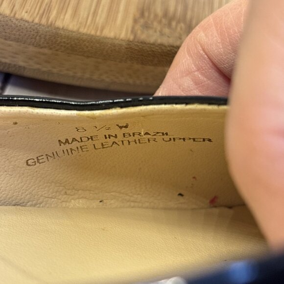 Talbots Sling Back Black Patent Leather Kitten Heels - Picture 13 of 13